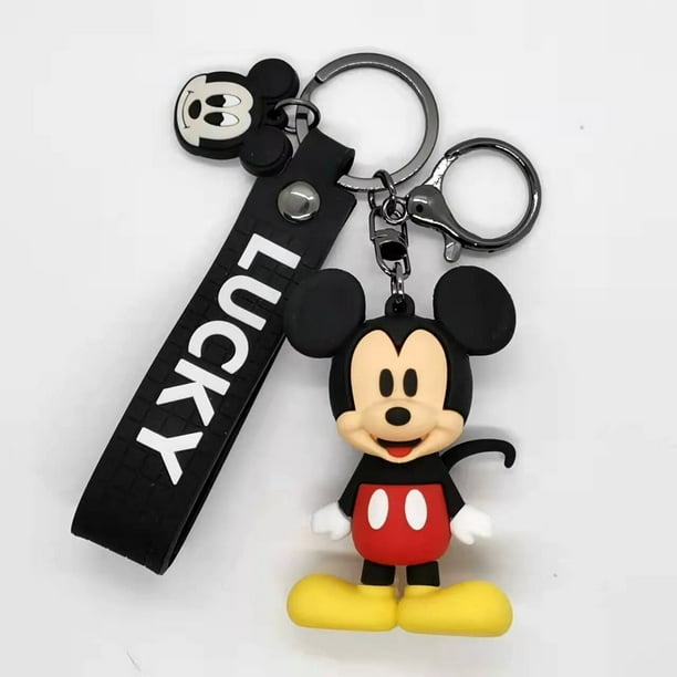Disney-llaveros de Mickey Mouse para niño y niña, llaveros de dibujos animados bonitos, llavero Kawaii de Minnie, modelo de juguete para niños, regalo para niños