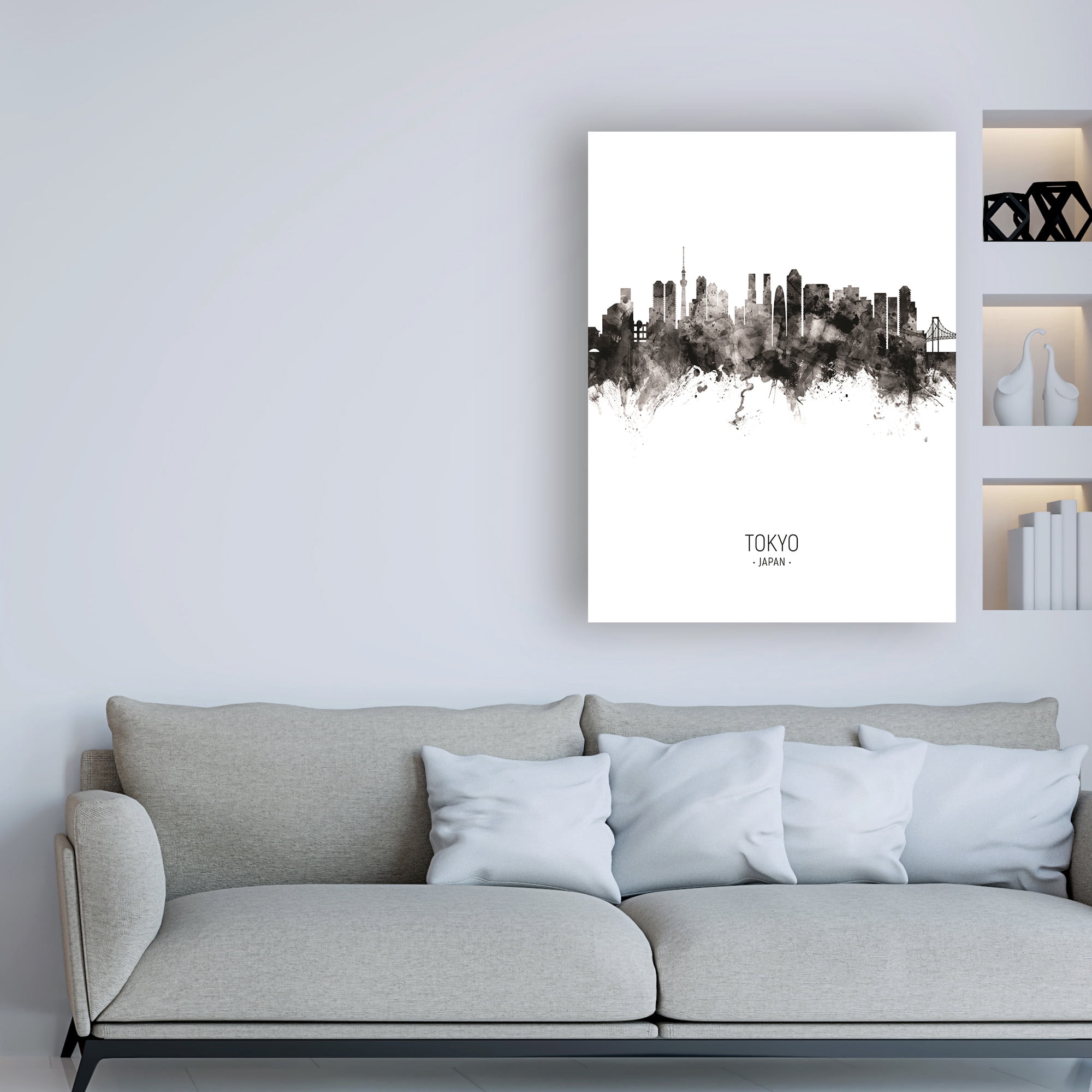 Trademark Fine Art 'Tokyo Japan Skyline Portrait II' Canvas Art by Michael Tompsett