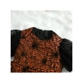 thumbnail image 4 of Bagilaanoe Toddler Baby Girls Halloween Dress Princess Spider Web Pattern V-Neck Puff Short Sleeve Tulle Dress 6M 12M 18M 24M 3T 4T 5T Kids Cosplay Party Dress, 4 of 9
