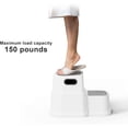 thumbnail image 2 of Two Step Stool – Non-Slip Toddler Step Stool for Bathroom Sink & Potty Training, Dual Height 9.5”, Safe & Sturdy for Kitchen, Bedroom & Classroom (Gray White), 2 of 9