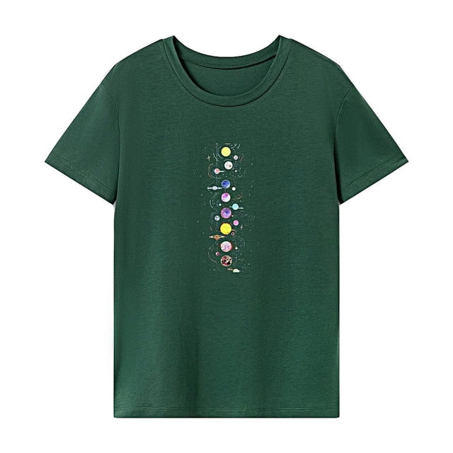 Camiseta para mujer verano elegante streetwear cuello redondo camiseta para trabajo oficina senderismo SG