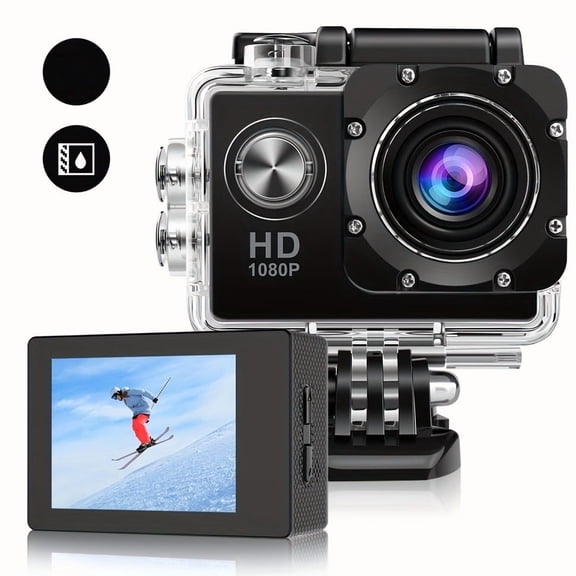 YIYUN HD 1080P Action Camera – 50MP, 140° Wide Angle, 2" LCD, Waterproof, for Biking, Swimming & Outdoor Sports.