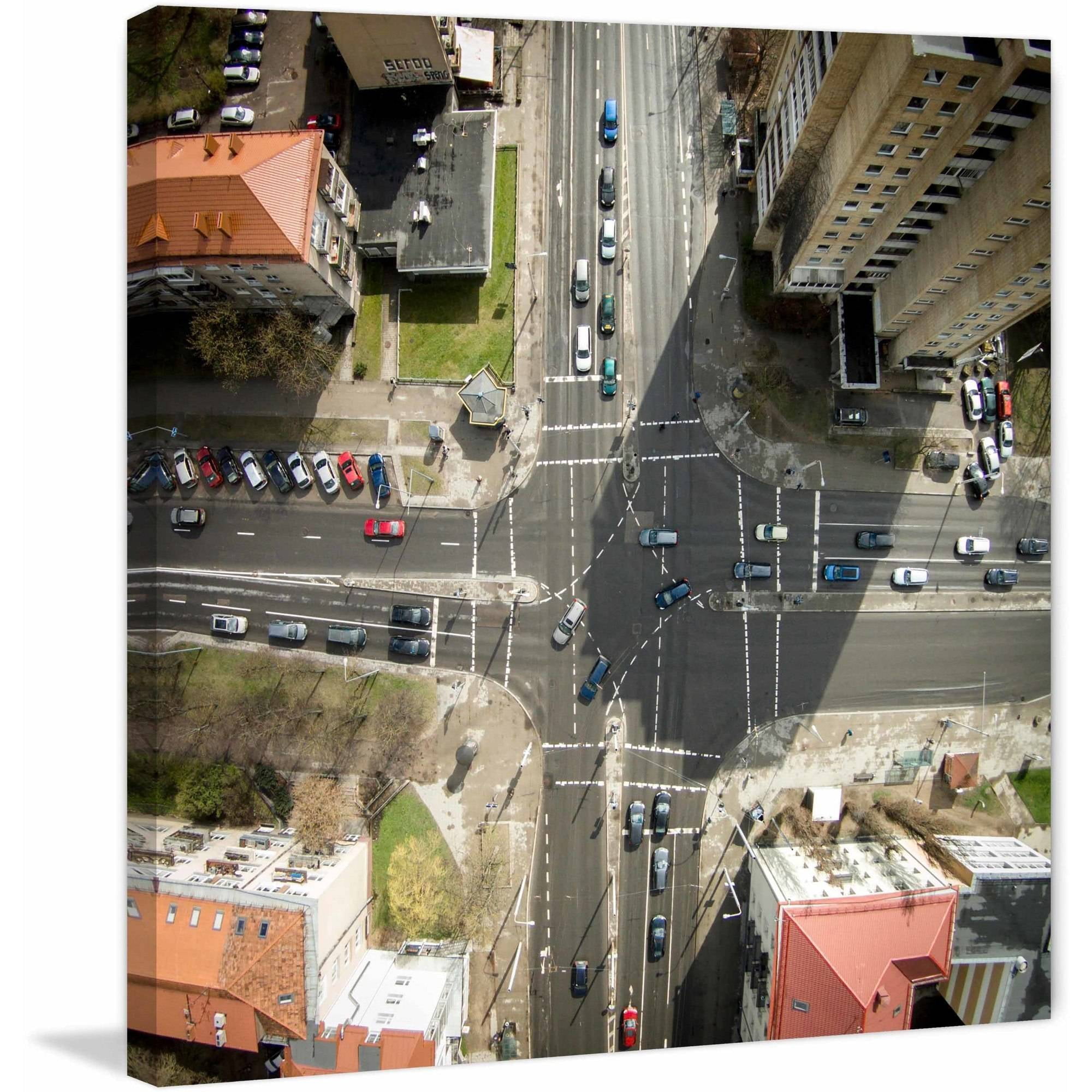 Marmont Hill "Intersection" by Karolis Janulis Painting Print on Wrapped Canvas