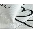 thumbnail image 4 of Ambesonne Romantic Quilted Bedspread Set 3 Pcs, Love Theme Doodle Style, Queen Size, Black White, 4 of 5