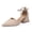 Nude, variant on Women's Pointed Toe Pumps Chunky Rhinestone Ankle Strap Heels Sandals for Dress Party Daily Wear