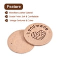 thumbnail image 4 of Uxcell 30Pack Microfiber Handmade Leather Label Sewing Embossed Crochet Tags, Light Brown, 4 of 6