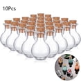 thumbnail image 1 of 10 piezas Mini botellas de vidrio botellas transparentes a la deriva pequeñas botellas de deseos con tapones de corcho para boda fiesta de cumpleaños, 1 of 5