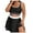 Black 2, variant on Women Summer Solid Patchwork With Chest Pad Underwire Bikini Sports Split Swimsuit,
