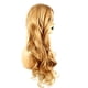 thumbnail image 4 of Long Curly Hair Wig Yellow Color Centre Parting Hairstyle Adjust Buckle Wavy Wigs for Women Chemical Fiber, 4 of 5