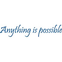 Blue 22" x4" Picniva anything is possible Quotes Sayings Words Art Decor Lettering Vinyl Wall Art Inspirational Uplifting