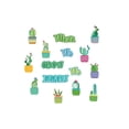 thumbnail image 1 of Bewildely Juego de pegatinas de pared, calcomanía artesanal de Cactus de dibujos animados, papel tapiz de PVC para dormitorio, póster extraíble, TV, Decoración del hogar Bewildely HA078784-00, 1 of 6