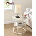 thumbnail image 6 of Side Table, Round End Table with 2 Storage Shelves Nightstand for Living Room, Accent Coffee Table, Natural Beige, 6 of 6