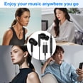 thumbnail image 6 of USB C Headphones Wired Compatible for iPhone 17 16 15, Type C Wired Earphones Ergonomic In-Ear Stereo Headphones Earbuds with Mic&Remote Control Noise Cancelling Compatible for Samsung Android, Black, 6 of 7