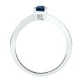 thumbnail image 2 of SZUL Women's Solitaire Sapphire Wave Ring in 10K White Gold, 2 of 5