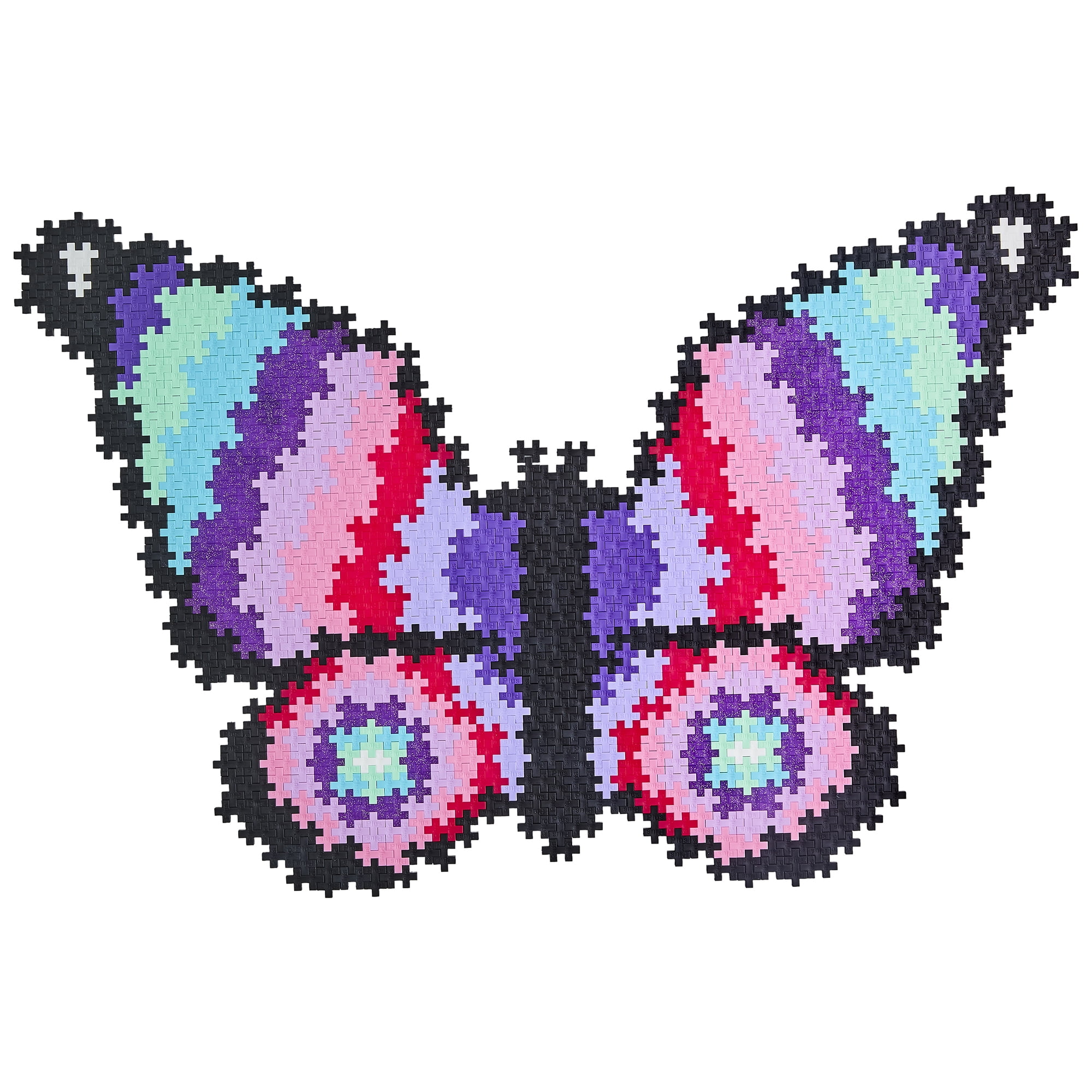 Plus-Plus: Puzzle by Number - Butterfly - 800 Piece - Color To Number Matching, Interlocking Mini Blocks, Construction Building STEM Toy, Kids Ages 7+
