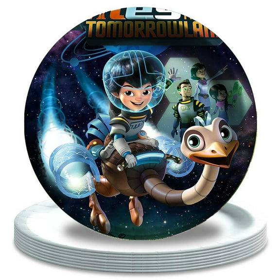 Miles from Tomorrowland Plates Party Supplies Birthday Dinnerware Decorations Tableware Disposable 16pcs