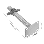 DEEPCRAFF Durable Adjustable Scaffold Jack, Plated Silver, Wide Base Plate, Building Support