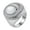 Silver, variant on Womens Stainless Steel Gold Plated Simple Dome Chunky Statement Rings Stackable Thick Band Gold Size U