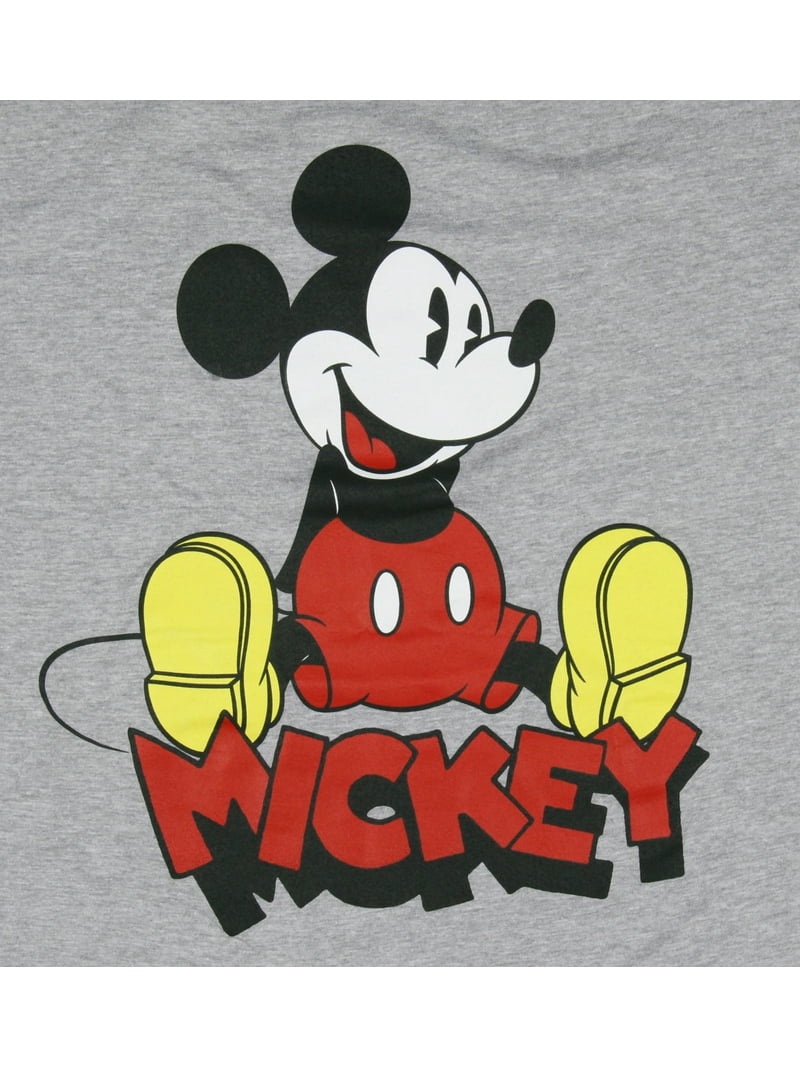 Disney Mens Vintage Mickey Graphic T-Shirt Short Sleeve