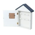 thumbnail image 3 of EeaseCA Mediterranean House Key Storage Holder Case Wall Mounted Wooden Storage Box (Blue Single Bird), 3 of 8