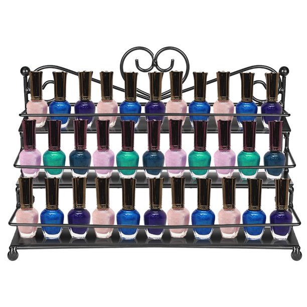 3layer Nail Polish Display Stand Metal Nail Polish Storage Rack