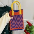 thumbnail image 1 of Firefly hope Bolso de hombro tejido para mujer, bolso de mano y neceser, elegante bolso de playa de verano, 12 x 5 x 17 cm (naranja)., 1 of 4