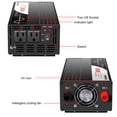 thumbnail image 2 of CNSWIPOWER 1000W (Pico 2000W) inversor de Corriente de Onda sinusoidal Pura DC 12V a AC 110V 60Hz convertidor Solar para Uso doméstico Coche (DC12V (Rango 10V-15V), 2 of 6
