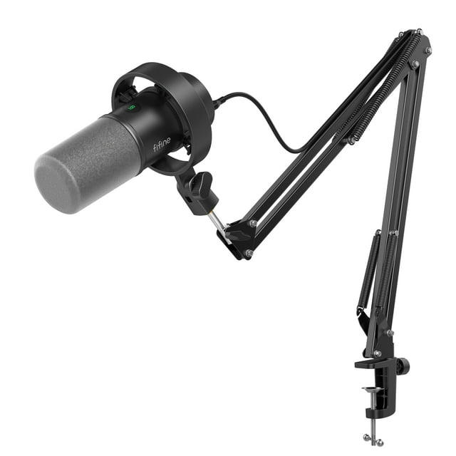 Kit de micrófonos para podcasts FIFINE K688 USB/XLR Dynamic con Boom Arm