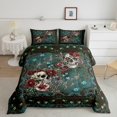 thumbnail image 2 of Erosebridal Gothic Skull Comforter Sets Queen Size,Exotic Style Bedding Queen Comforter Set,Ultra Soft Reversible Bedding Sets Queen with Comforter,Bohemian Decor,3 Pieces, 2 of 8
