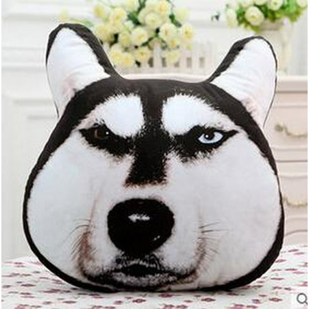 Soft Plush 3d Printed Cat Face 3d Dog Throw Pillow Car Home Decor Cushion Toy Doll