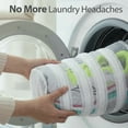 thumbnail image 2 of Garnen Shoe Washing Bag, Reusable Sneaker Shoe Laundry Bags for Washer Dryer Machine, Durable Mesh Washing Bag for Running Shoes, Socks, Bras, White, 2 of 6