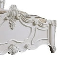thumbnail image 2 of Benjara Frank King Size Bed, Carved Details, Finial Posts, Classic White Solid Wood, 2 of 5