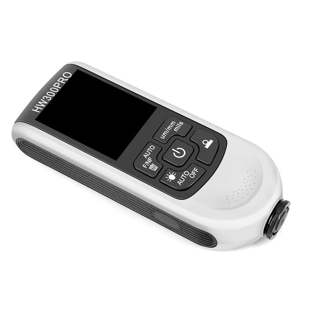 Medidor de espesor de recubrimiento Apagado automático Automático F / Nf Mini medidor de profundidad de pintura para HW300PRO Blanco shamjiam Medida de espesor