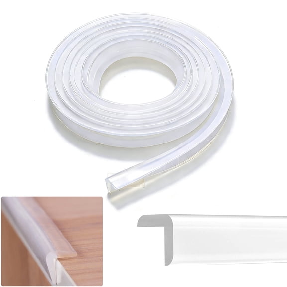 FIXPARTS Edge Protector,3ft Silicone Clear Corner Guards,Furniture Table Corner Protectors