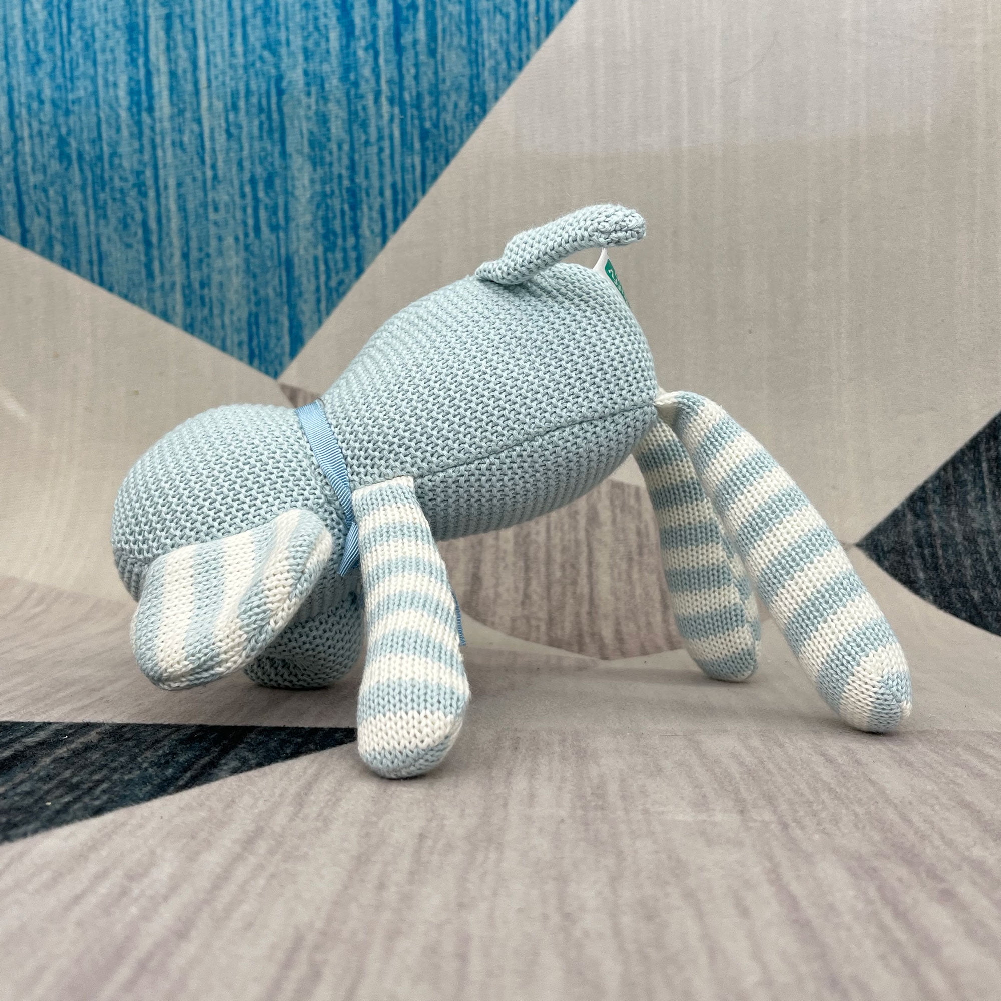 Organic Cotton Baby Stuffed Animal Toy, Soft Plush elephant, Blue 6-Inch, Safe for Newborns 0-36 Months | Hypoallergenic & Machine Washable