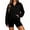 Black, variant on Asgosdo Women's Sweatshirts Zipper Long Sleeve Lapel Oversized Pullover Casual Fashion Lightweight Fall Tops