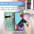 thumbnail image 5 of Samsung Galaxy A52 5G Cartoon Girl Wallet Case,Cat Dog Style Flip Phone Cover with Card Holder Wrist Strap & Screen Protector Kickstand PU Leather Cases for Samsung Galaxy A52 4G MG Green, 5 of 8