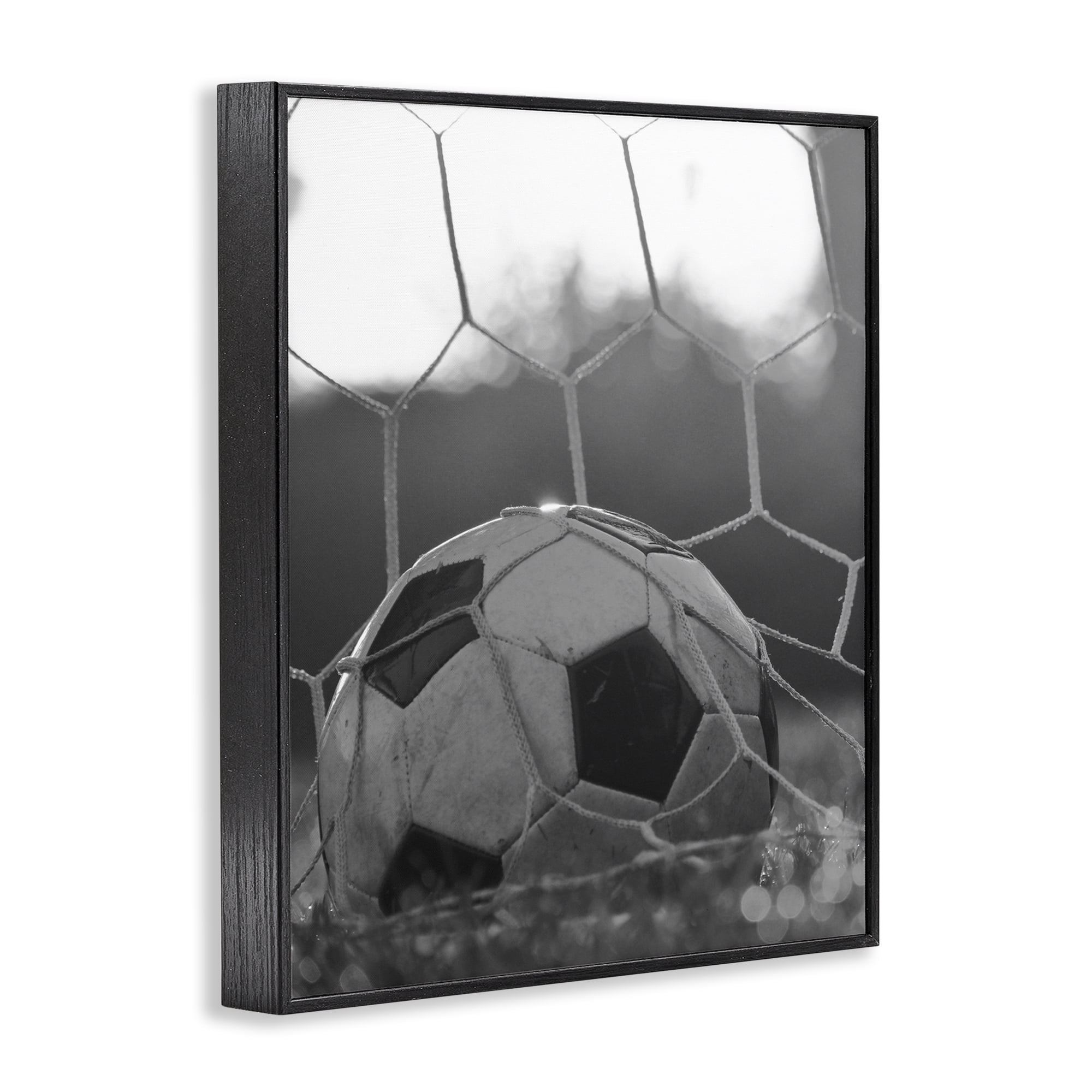 Stupell Industries Soccer Goal Score Black Framed Giclee Art, design by Marcus Prime