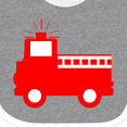 thumbnail image 4 of Inktastic Cute Red Firetruck Boys or Girls Baby Bib, 4 of 4