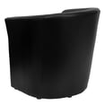 thumbnail image 3 of Fauteuil d'invité en forme de tonneau en cuir noir, 3 of 5