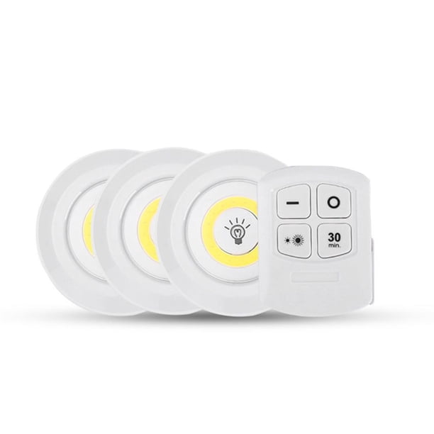 Ounissouiy Luz COB regulable inalámbrica para debajo del armario con Control remoto, luces de armarios de para armario, iluminación de baño Iluminación navideña luz calida Ounissouiy HA024828-02