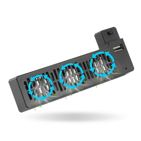 1 Fan X Usb EEEkit USB Cooling fan for Xbox One X Console, Built-in 3x4000 RPM quiet ventilation Fans, DC 5V/1A Input ()