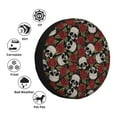 thumbnail image 4 of Pofeuu Red Rose Skull Print Spare Tire Wheel Cover for Car Truck SUV Camper Universal Fit Spare Tire Cover RV Spare Tire Covers-17 inch, 4 of 6