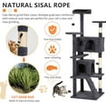 thumbnail image 4 of CL.HPAHKL 62 in Cat Tree Tower, Multi-Level Cat Condo Furniture with Scratch Post & Funny Toys for Kittens Pet House Play, Dark Gray, 4 of 7