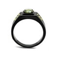thumbnail image 3 of Men's 1 Ct Olivine Green Cubic Zirconia Stainless Steel Black Ion Plated Ring Size 11, 3 of 5