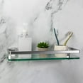 thumbnail image 2 of Tempered Glass Shelf with Aluminium Rail | 1 Tier | M&W, 2 of 5