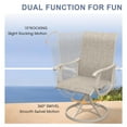 thumbnail image 4 of Vicllax 7-Piece Outdoor Patio Dining Set Metal Frame Swivel Chairs & Round Table with Umbrella Hole, 4 of 10