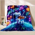 thumbnail image 3 of Manta de perro Snoopy americano, suave y esponjosa, con dibujos animados, tamaño king, de lujo, para niños y adultos, para sofá cama, regalo, 3 of 5