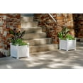thumbnail image 6 of Vita Classic 15" L x 15" W Cardiff Vinyl Planter Box, White, VA68212, 6 of 9