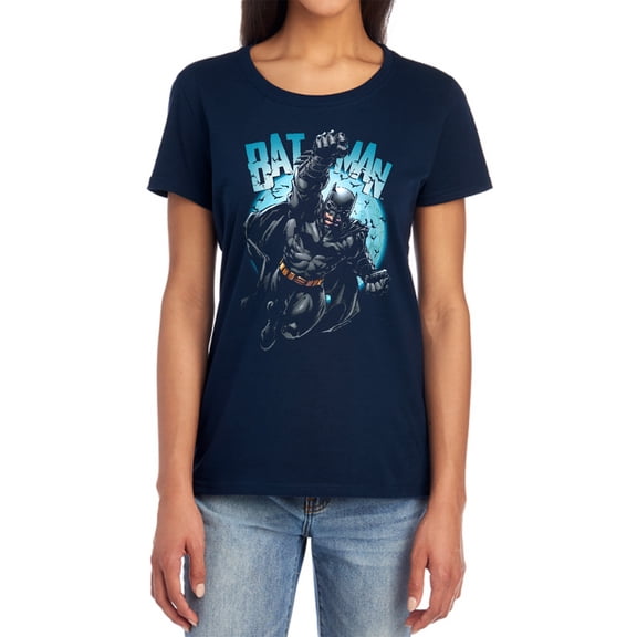 Batman Moon Knight Women's T Shirt, Navy, Small